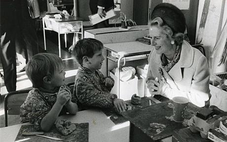Thatcher and children