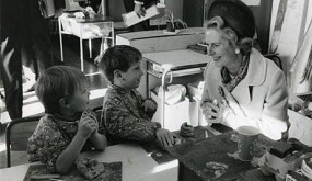 Thatcher and children