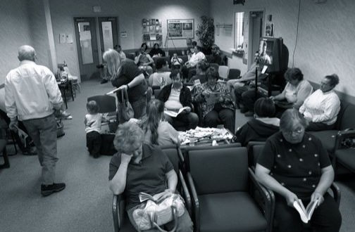 GP surgery waiting room