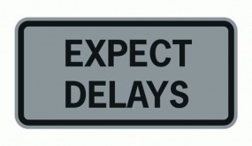 Expect delays sign